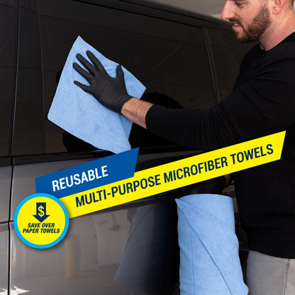 Tear N Clean Reusable Easy-Tear Microfiber Towels, 100 Pack., 12In. X 12In.