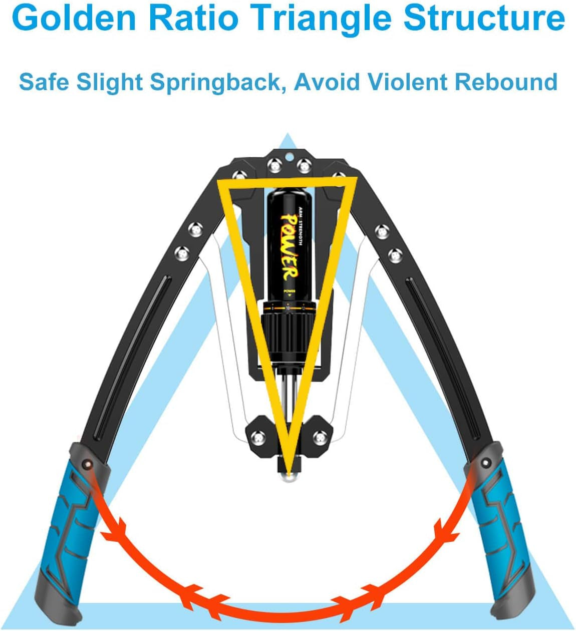 Hydraulic Power Twister Adjustable Arm-Exerciser - Home Chest Expander 22-440Lbs, Home Fitness Equipment Bar for Men and Women with Resistance (Blue)