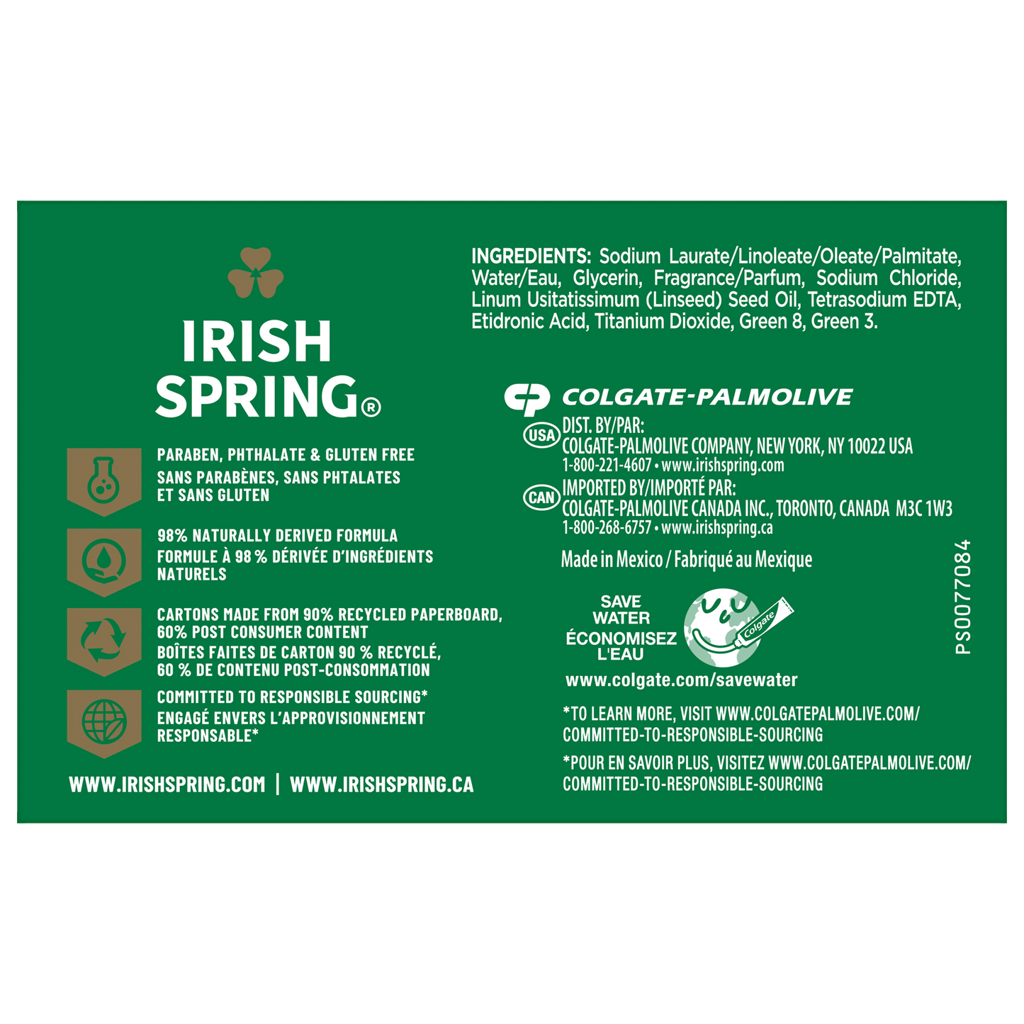 Original Deodorant Bar Soap for Men, with Flaxseed Oil, 3.7 Oz Bar (4 Pack)