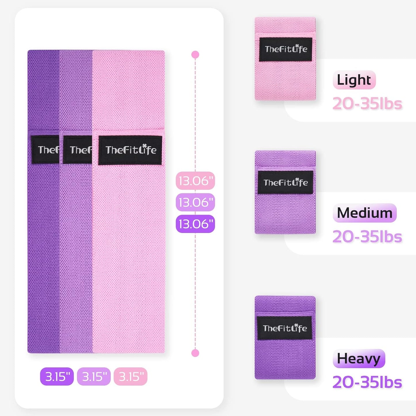 Resistance Exercise Bands for Women - Fabric Workout Bands for Booty, Hip, Glute, Leg, Thigh, Squat, Butt Lift Excersize and Fitness Loop Bands for Home Gym